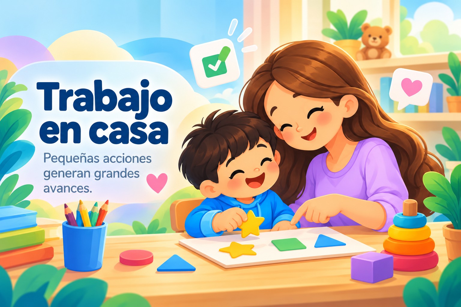 Familia acompañando el desarrollo